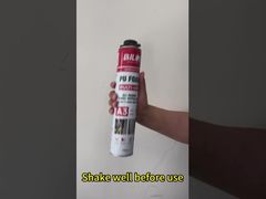 La aplicación de espuma de PU (poliuretano) en el relleno de juntas y el sellado de agujeros