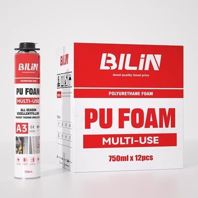 Espuma de PU de uso múltiple impermeable y aislante acústico ligero Espuma de pulverización