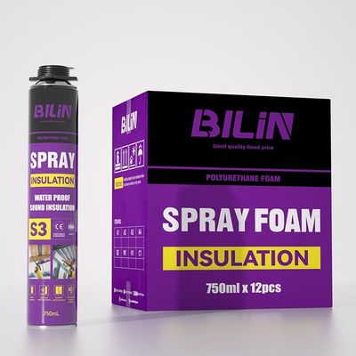 BILIN S3 Aerosol espuma de PU a prueba de humedad Aerosol espuma de poliuretano personalizado