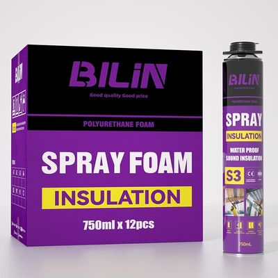 Espuma de poliuretano a prueba de fuego personalizable 750 ml Multifuncionalidad para construcción
