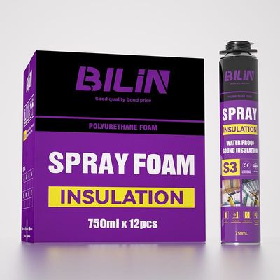 Polyurethane de un solo componente espuma de expansión a vapor de curado rápido portátil