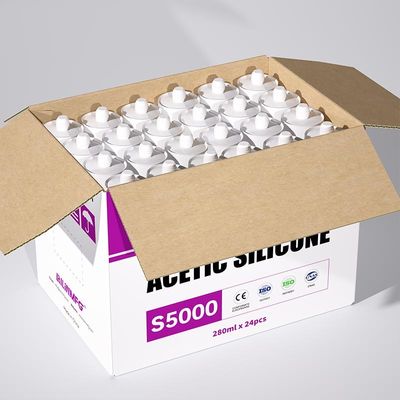 280 ml de sellador acético de silicona, relleno de grietas a prueba de intemperie para estructuras