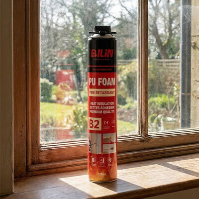 B1 Espuma de poliuretano acústico y ignífugo para aislamiento de paredes y penetraciones de tuberías