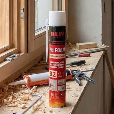 Espuma expansiva ignífuga B2 de 750 ml, espuma de PU ignífuga de uso general para rellenar huecos