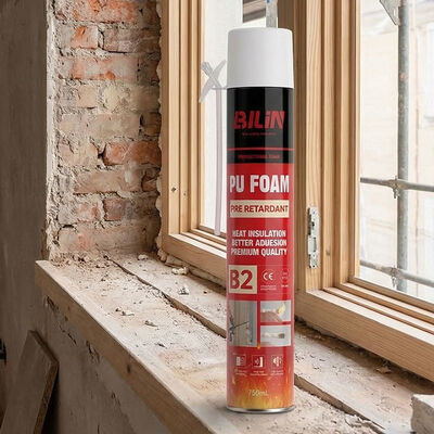 Alto rendimiento B2 Resistente al fuego Polyurethane espuma de pulverización pistola aplicada para detener el fuego llenador de huecos