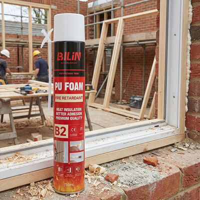 Aislamiento del techo Resistente al fuego Polyurethane espuma de pulverización de curado rápido Retardante de llama adhesivo de espuma de PU