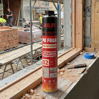 500 ml 750 ml Aerosol Fire Stop PU Foam Sealant Distribuidor mayorista de OEM B1 Cartucho de espuma calificado para fuego