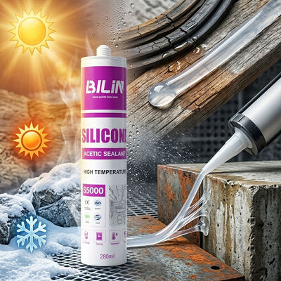 Calidad Sellador adhesivo de acetoxi silicona de alta durabilidad diseñado para condiciones difíciles que proporciona adhesión y resistencia al envejecimiento fábrica